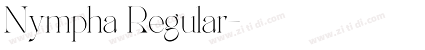 Nympha Regular字体转换